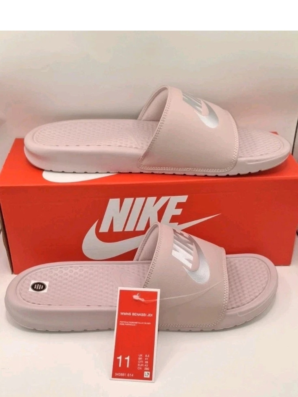 Nike Women's Pink Benassi Slide Sandals